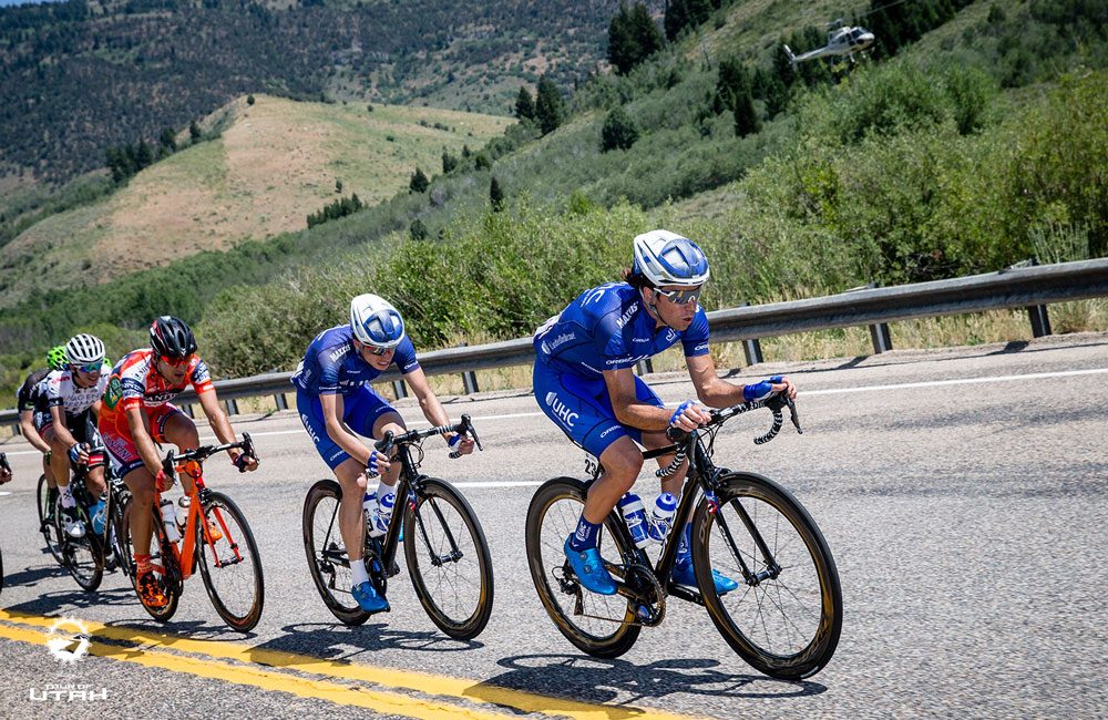 Tour of Utah peloton racing uphill
