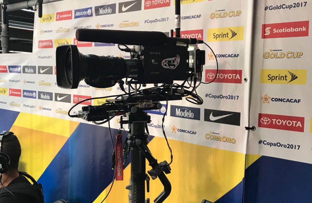 video camera at sporting event